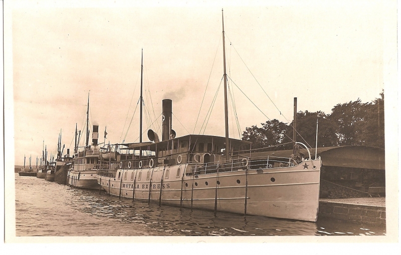 s/s Motala Express i Jönköping ca 1920. Ur Ragnar Magnaders samlingar.